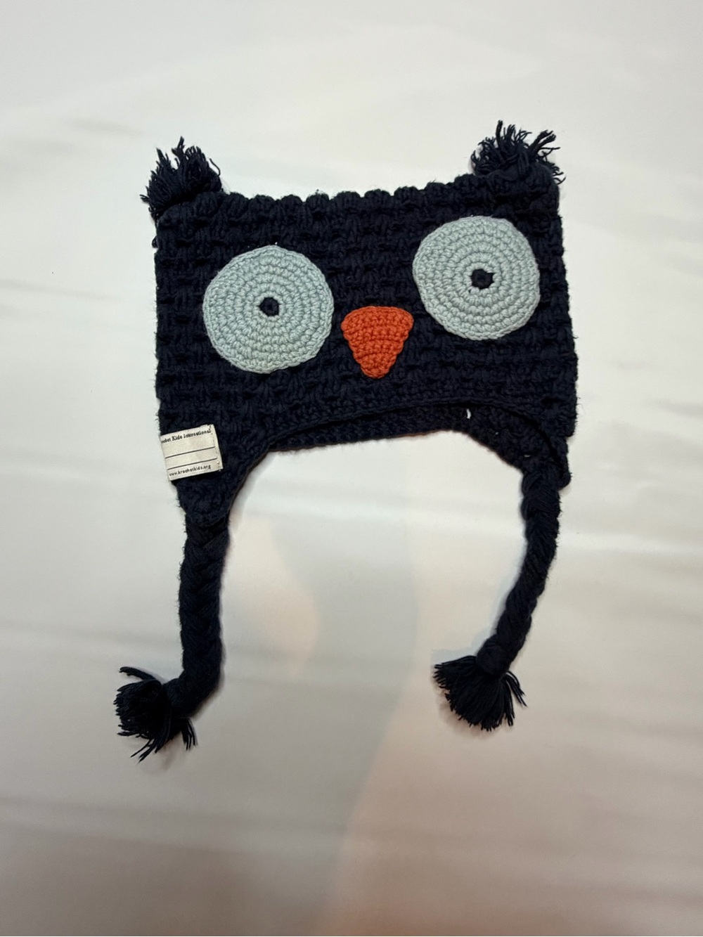 Krochet Kids “the Hoot” Owl Earflap Hat - Navy Age 2-7